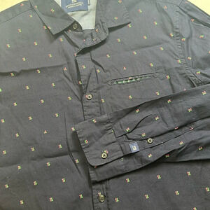 Scotch & Soda Everyday Holiday Regular Long Sleeve Men’s Shirt Size Medium